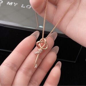 Tiffany & Co. Gold Knot Key Necklace
